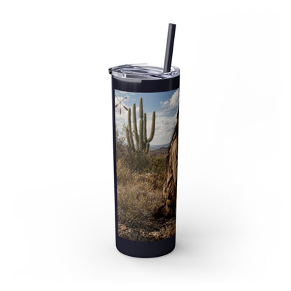 Ft. Sill Apache 20oz Skinny Tumbler with Desert Native Warrior Photo Wrap