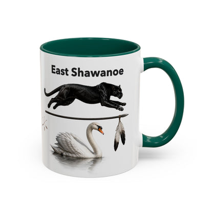 Shawnee East Shawanoe Mascot Panther & Swan Coffee Mug (11oz/15oz)