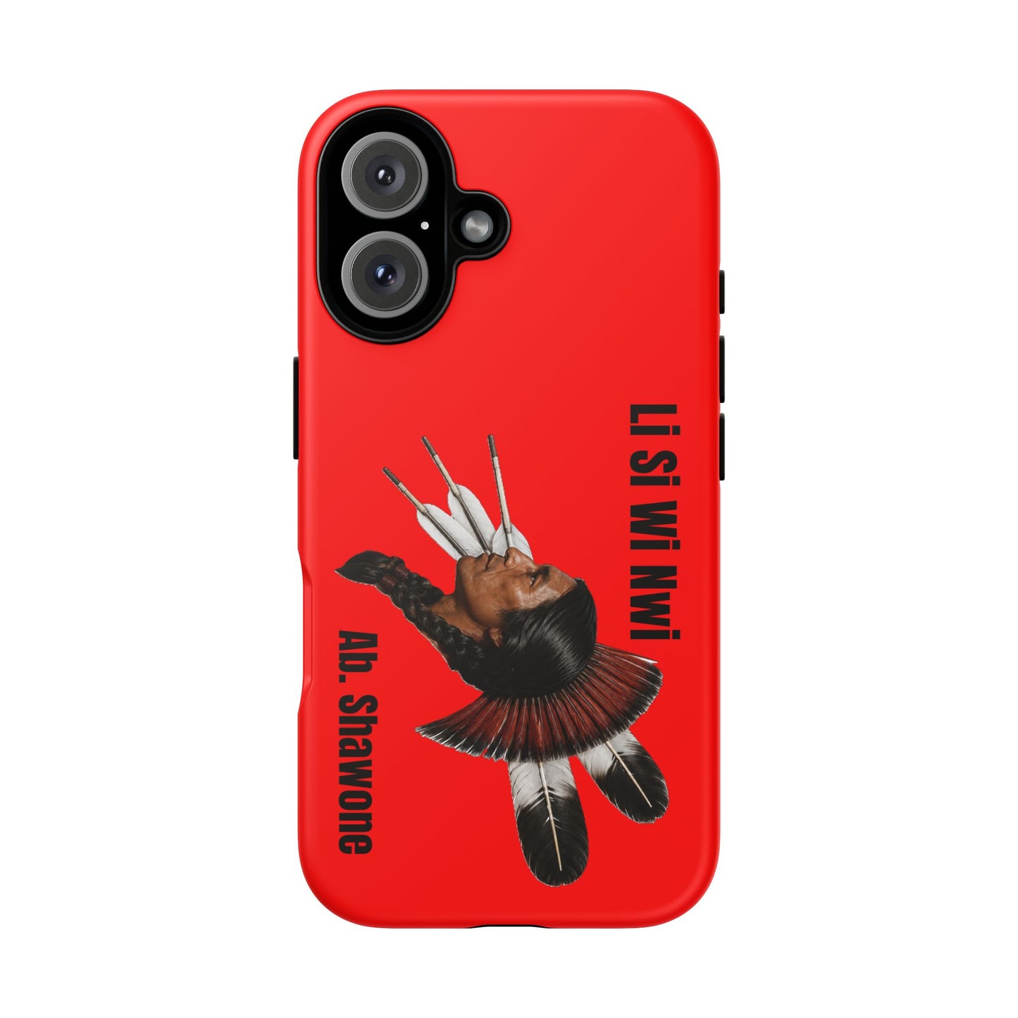 Absentee Shawnee Headdress Phone Case — 'Li Si Wi Ni' Design