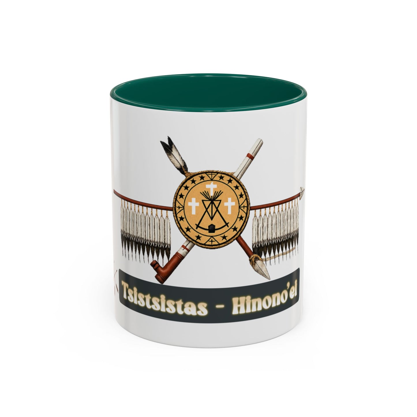Cheyenne Arapaho Native Heritage Shield Coffee Mug – 'Tsistsistas / Hinono’ei' 11oz & 15oz