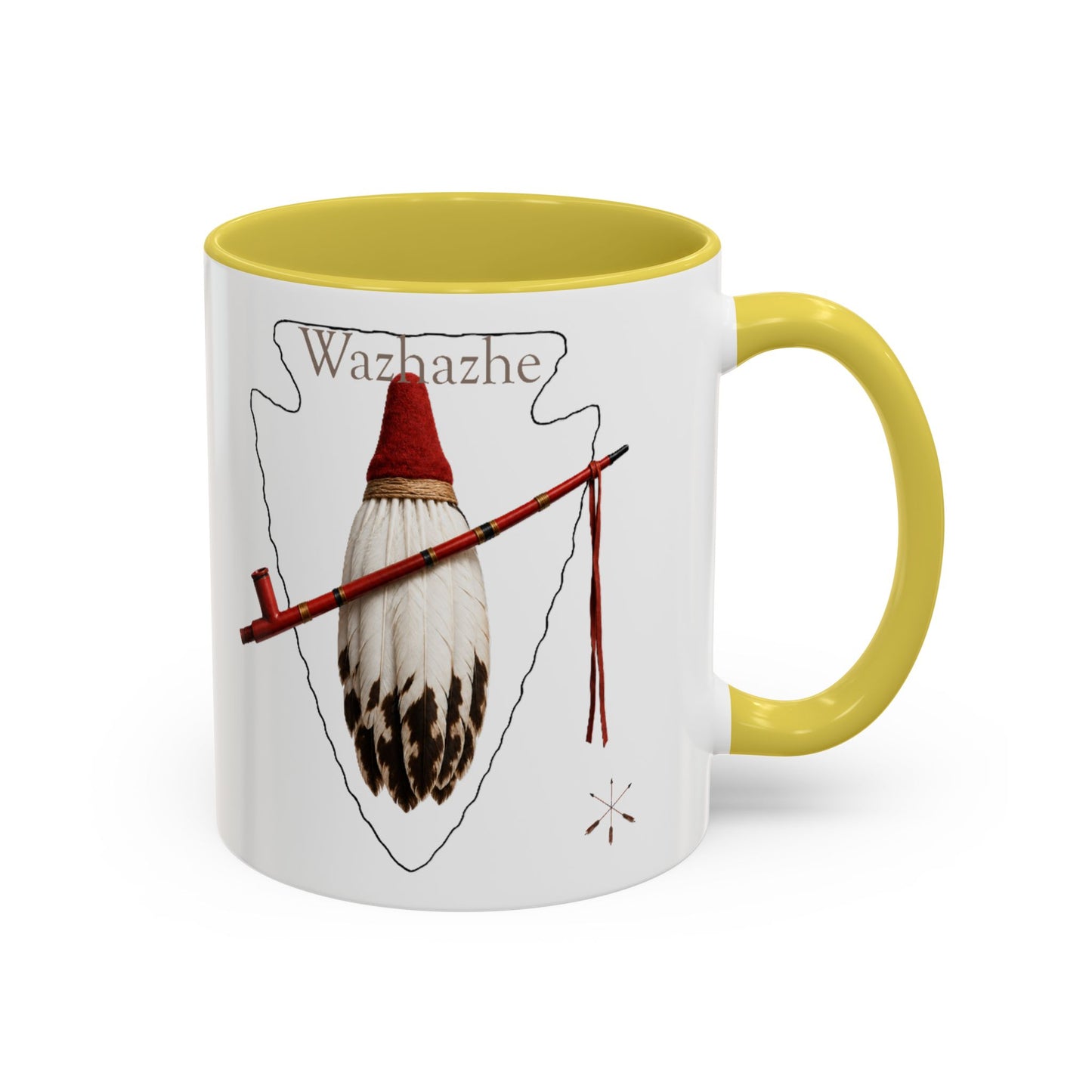 Osage Wazhazhe Tribal Feather Mug (11oz & 15oz) — Native-Inspired Coffee Cup