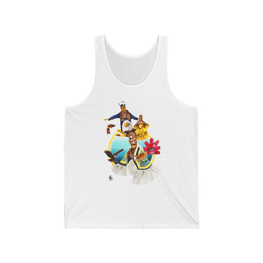 Tlingit Tank Top — Retro Beach Graphic Jersey Tank