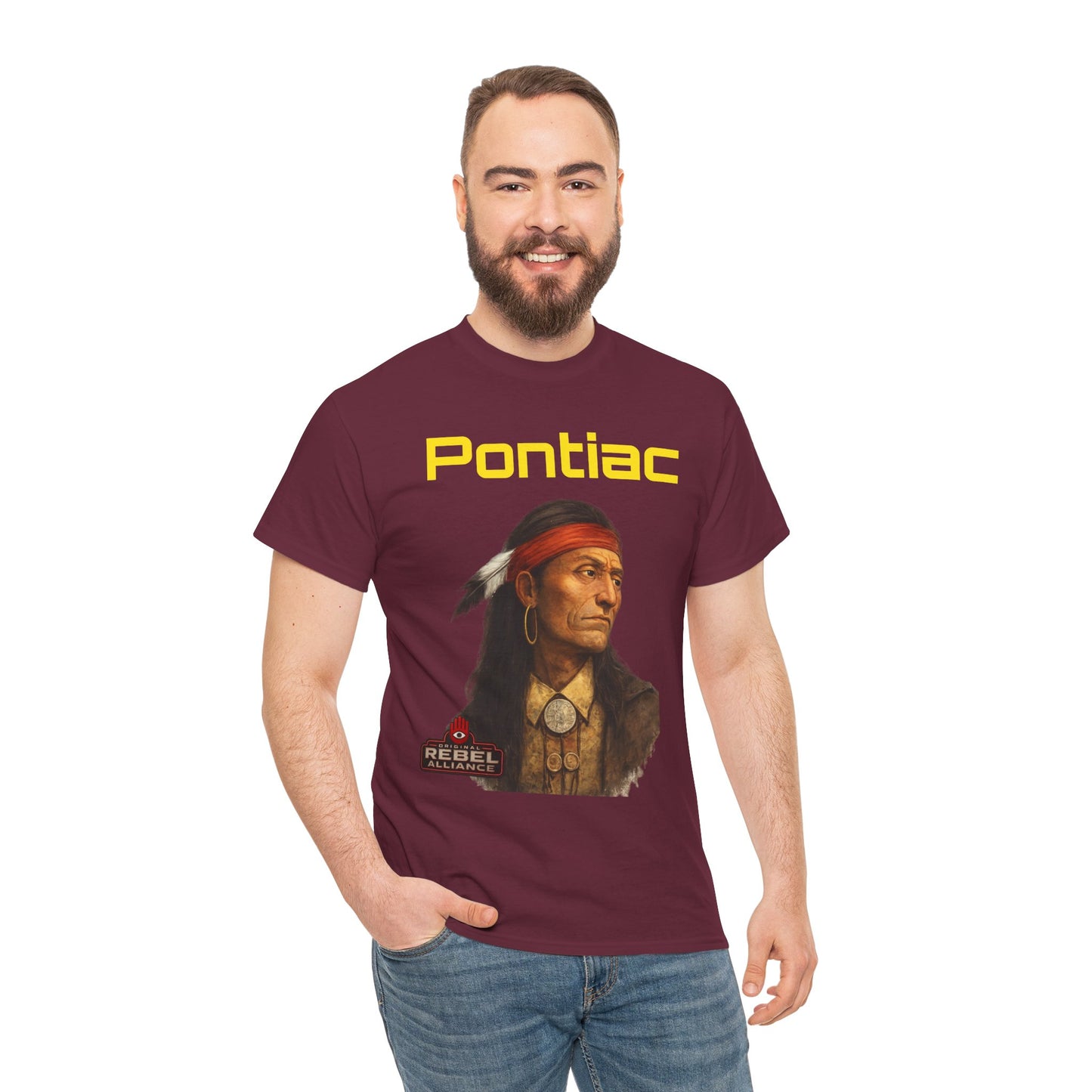 Pontiac Portrait T‑Shirt — Native Chief Graphic Tee