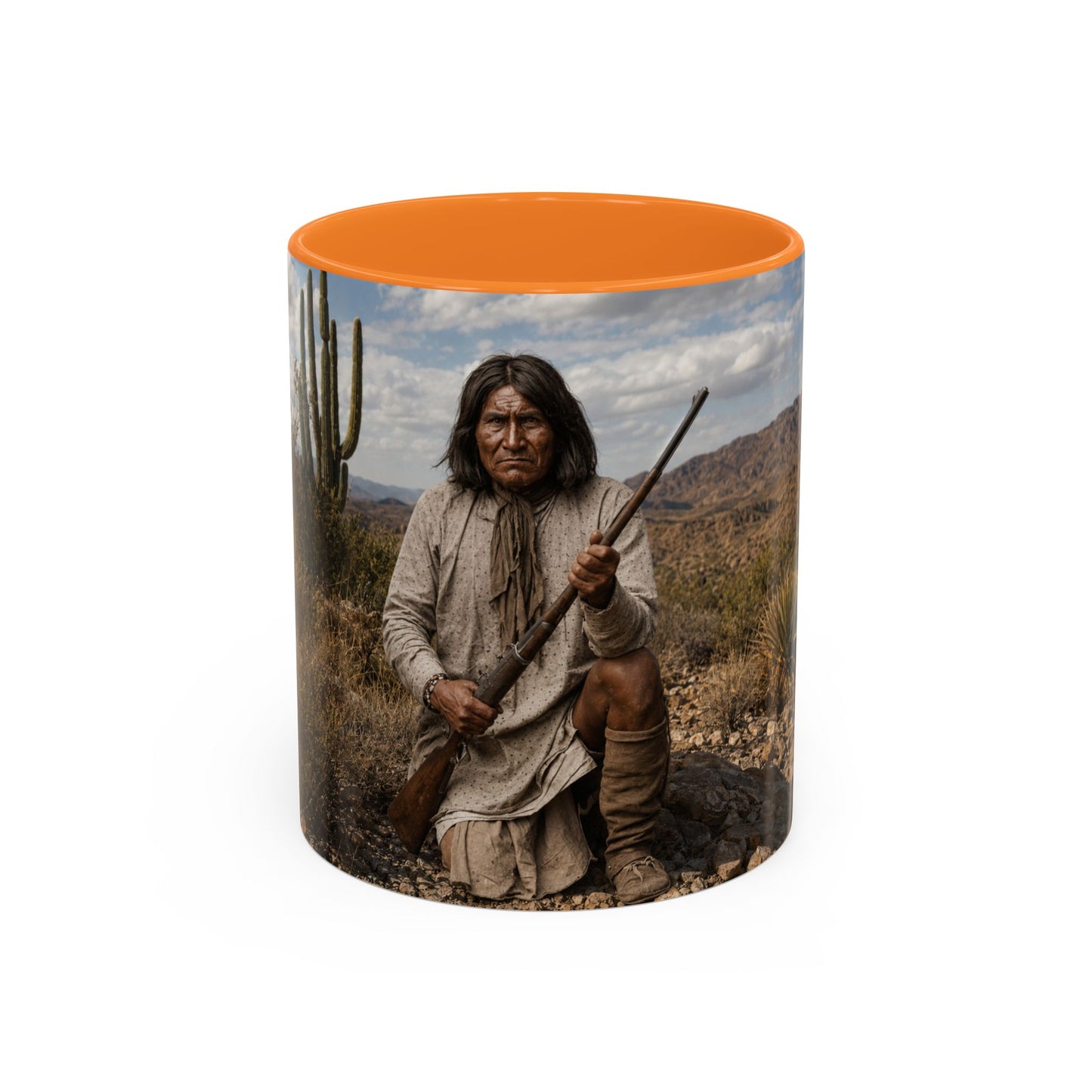 Ft. Sill Apache Desert Scene Coffee Mug — 'N'de' Southwest Landscape 11/15oz