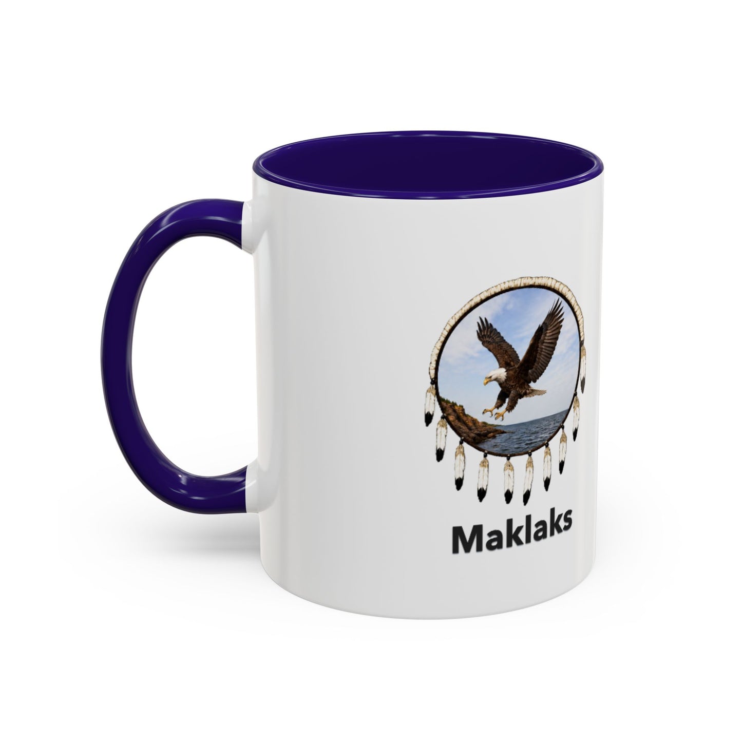 Modoc Eagle Ceramic Mug (11oz/15oz) – 'Maklaks' Native-Inspired Coffee Cup