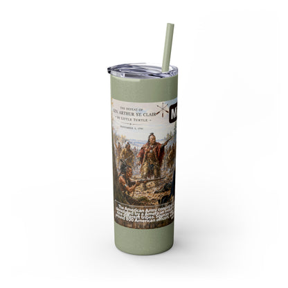 Miami Tribe Historical Skinny Tumbler 20oz — Native American Heritage Travel Cup