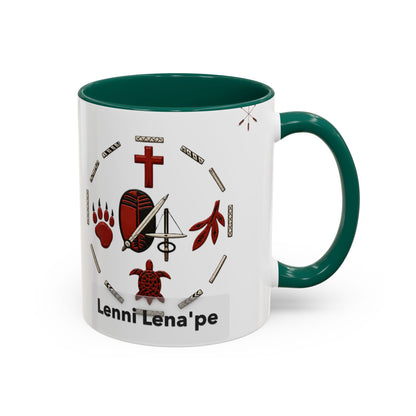Delaware East Lenni Lenape Tribal Ceramic Mug – Native Symbols Coffee Cup (11oz/15oz)