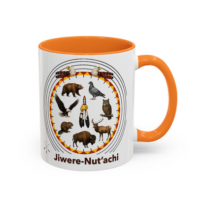 Otoe Missouria Native Animal Circle Mug – 'Jiwere-Nut'achi' Illustrated Coffee Cup (11oz/15oz)