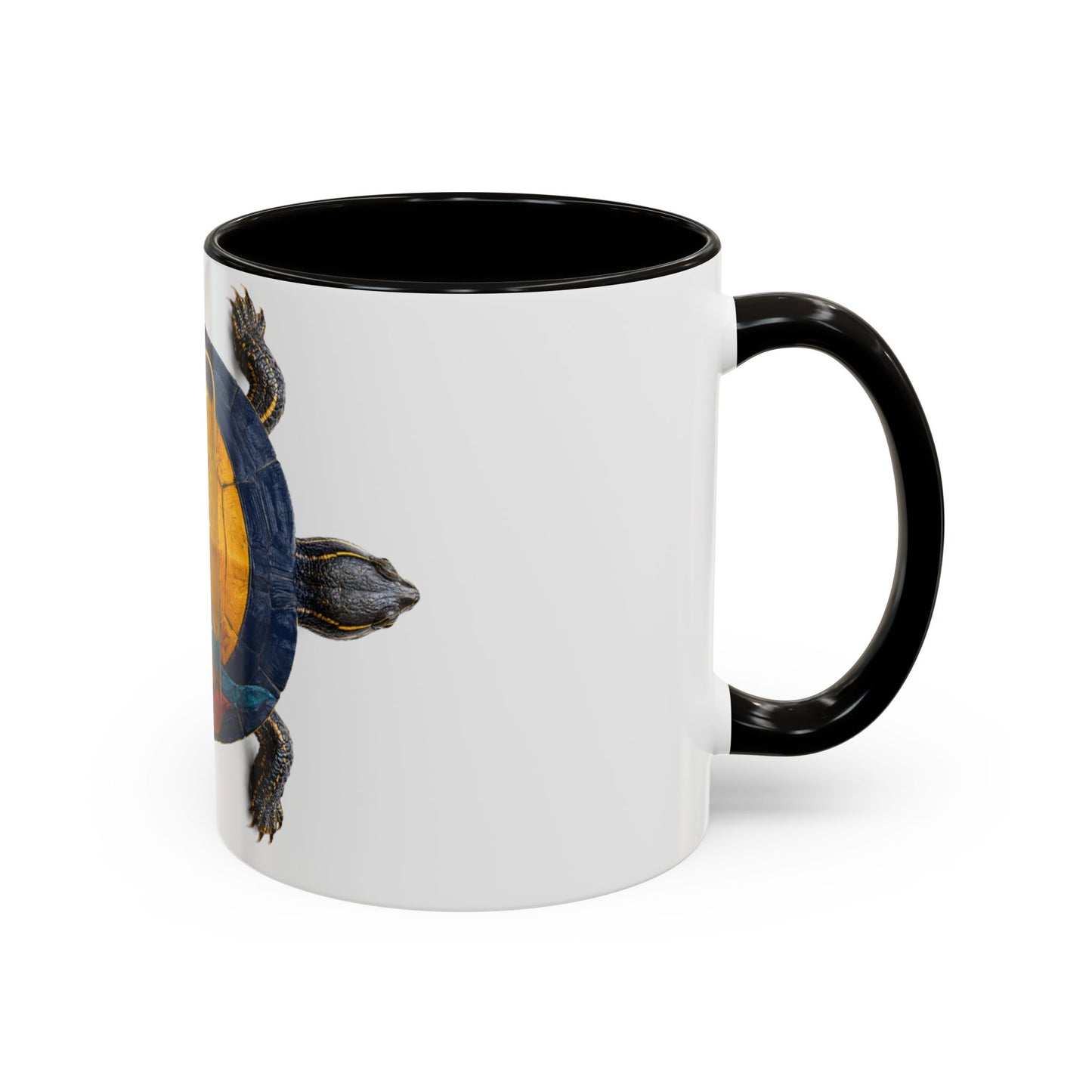 Delaware West Colorful Turtle Coffee Mug — Vibrant Hand-Painted Shell Design (11oz/15oz)