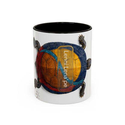 Delaware West Colorful Turtle Coffee Mug — Vibrant Hand-Painted Shell Design (11oz/15oz)