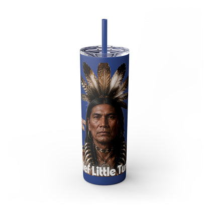 Miami 20oz Skinny Tumbler with Straw — Native Chief Portrait Travel Cup