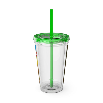 Shawnee N Sunsplash Tumbler with Straw, 16oz