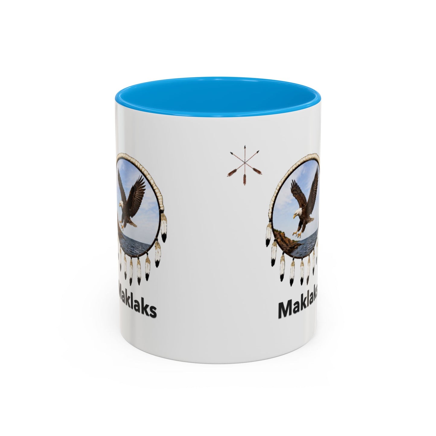 Modoc Eagle Ceramic Mug (11oz/15oz) – 'Maklaks' Native-Inspired Coffee Cup