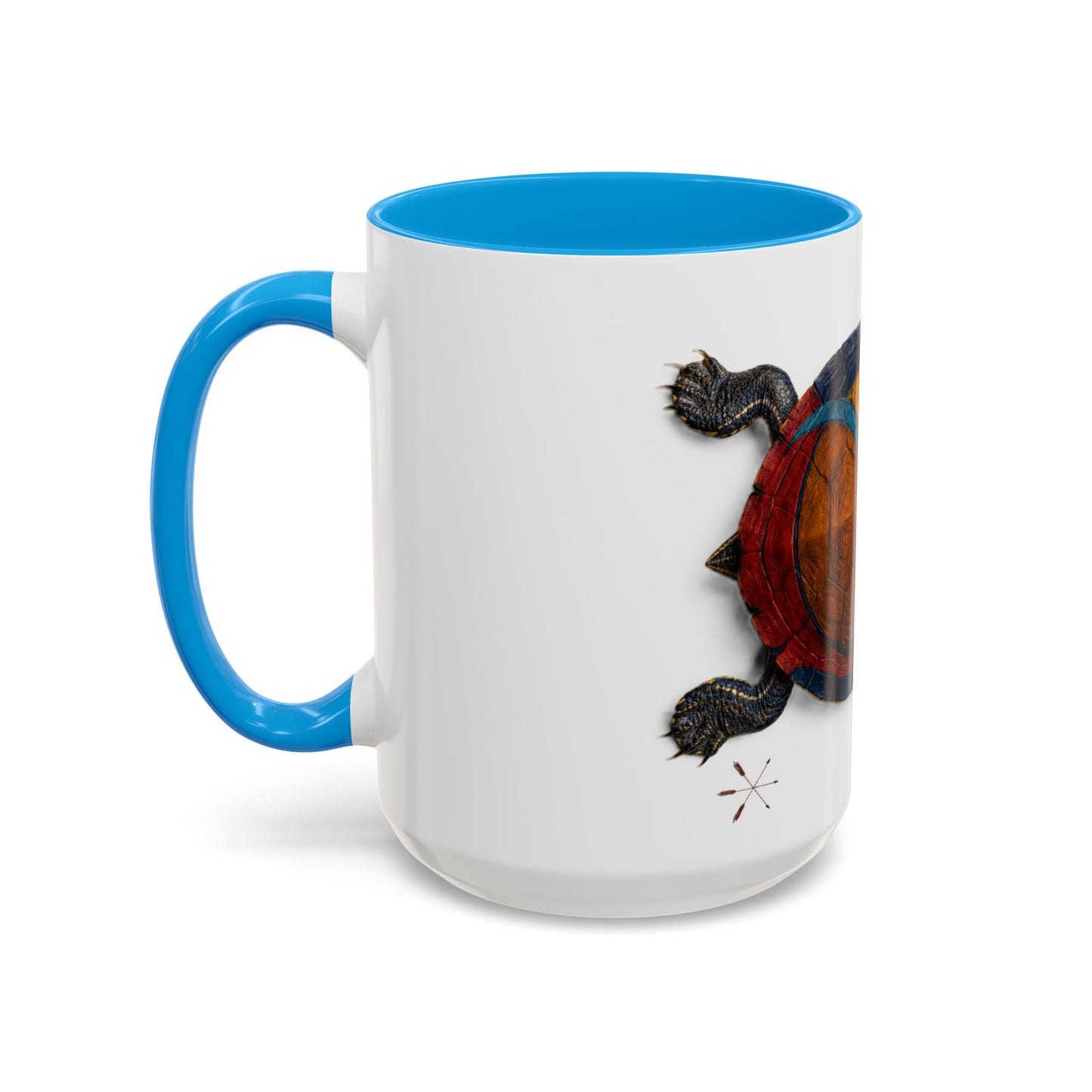 Delaware West Colorful Turtle Coffee Mug — Vibrant Hand-Painted Shell Design (11oz/15oz)