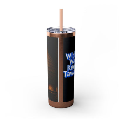 Wichita Skinny Tumbler with Straw, 20oz