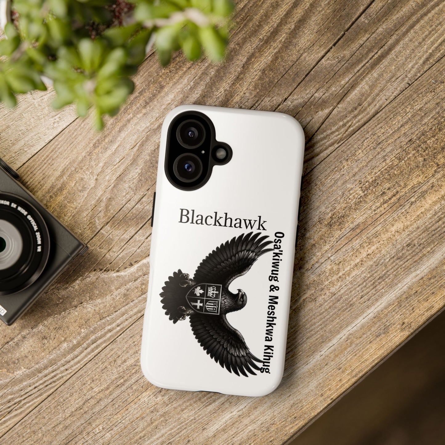 Sac&Fox Phone Case — 'Blackhawk' Raven Crest Protective Tough Case