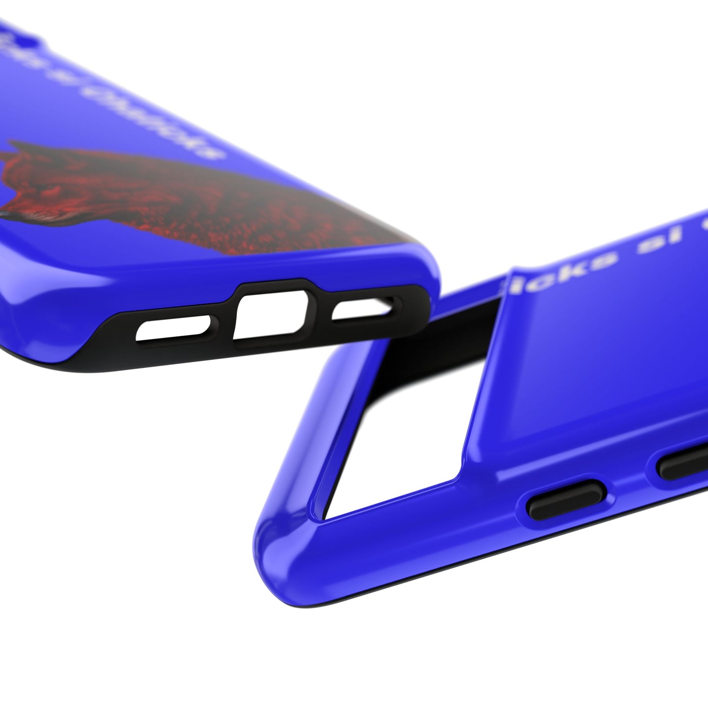 Pawnee Phone Case — Blue 'Chaticks si Chaticks' Wolf Logo Tough Case