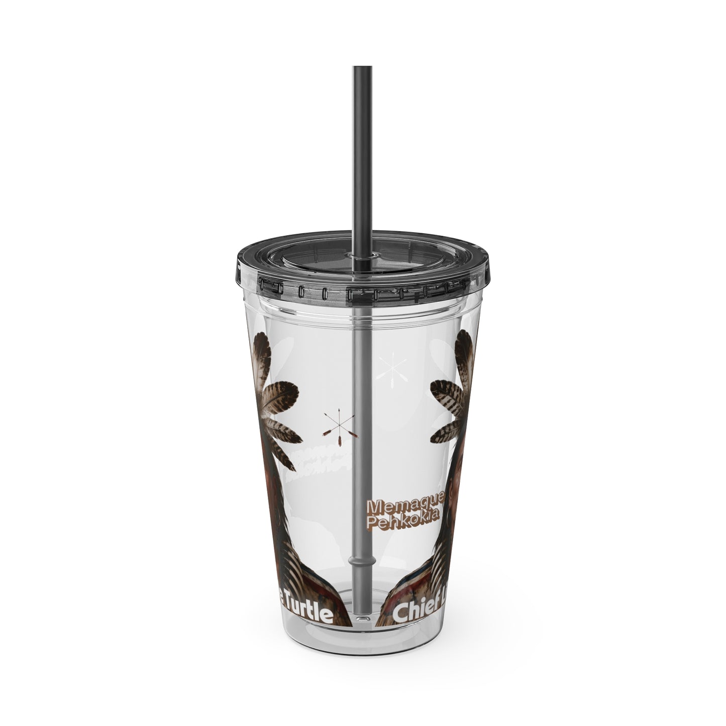 Miami Chief Little Turtle Sunsplash 16oz Tumbler with Straw