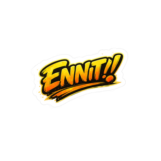 Ennnt!! Yellow Graffiti Kiss-Cut Vinyl Decal