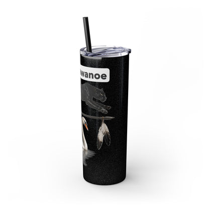 Shawnee East Skinny 20oz Tumbler with Straw — East Shawano River Swan & Otter Design