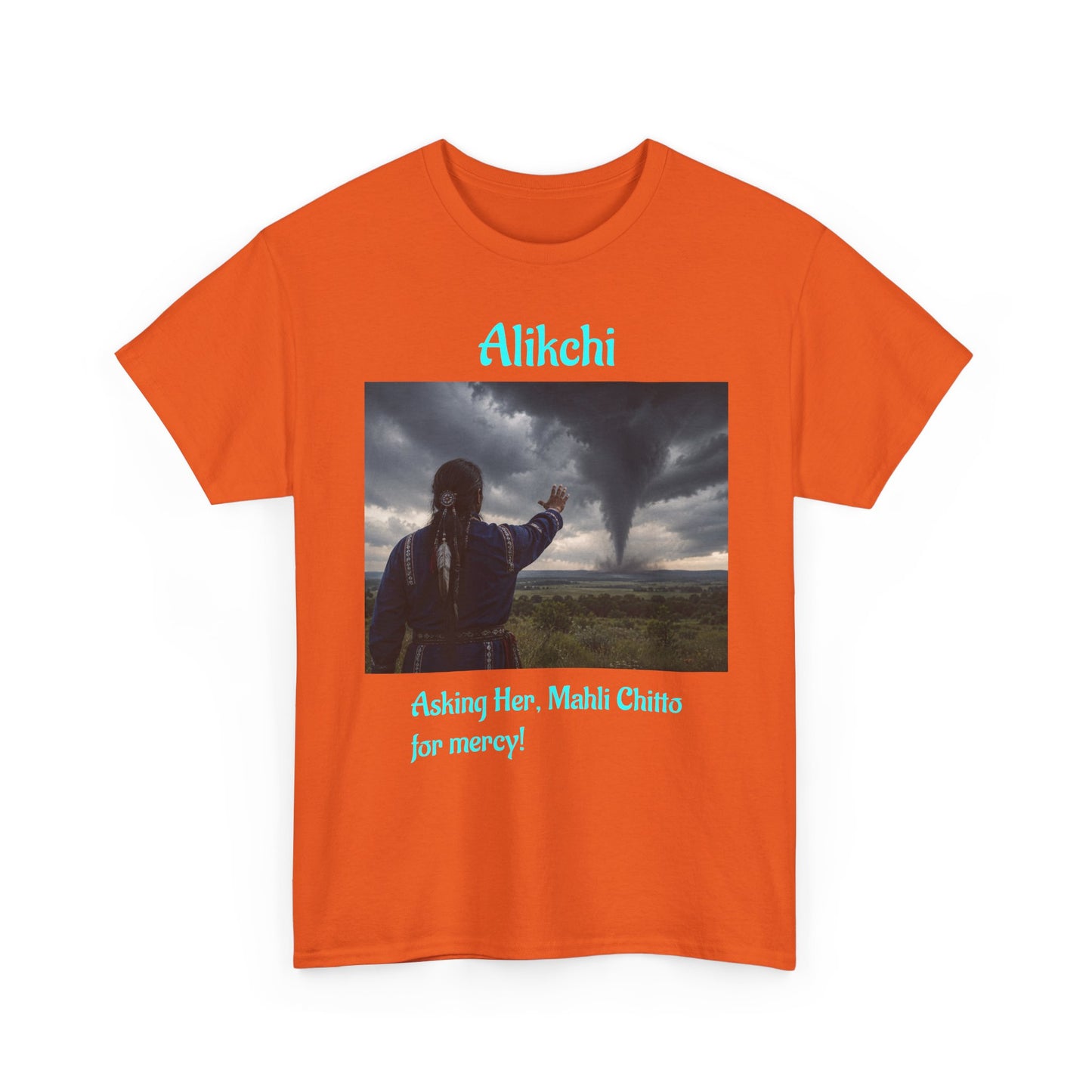Alikchi Tornado Graphic Tee with "Asking Her: Mahli Chitto, for mercy!"