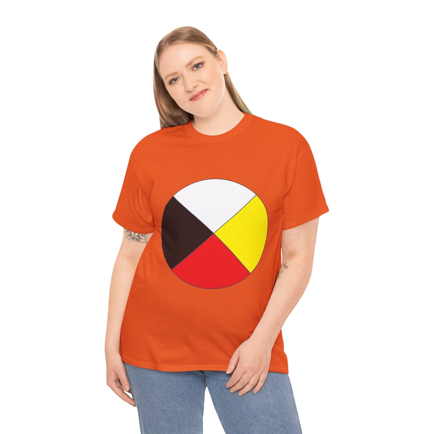 Native Medicine Wheel Tee — Four Directions Circle Design T-Shirt