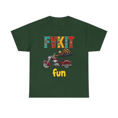 Turkey Motorcycle  Graphic Tee — Retro Rider Humor T-Shirt