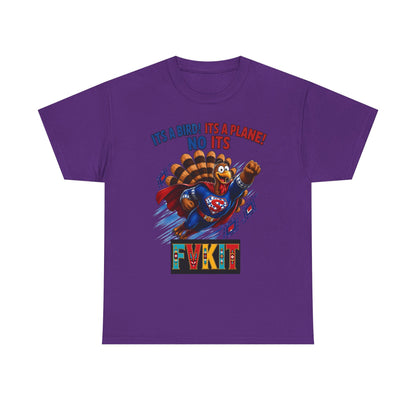Turkey Superhero "It's a Bird! It's a Plane! No It's" with Arrow Back Print