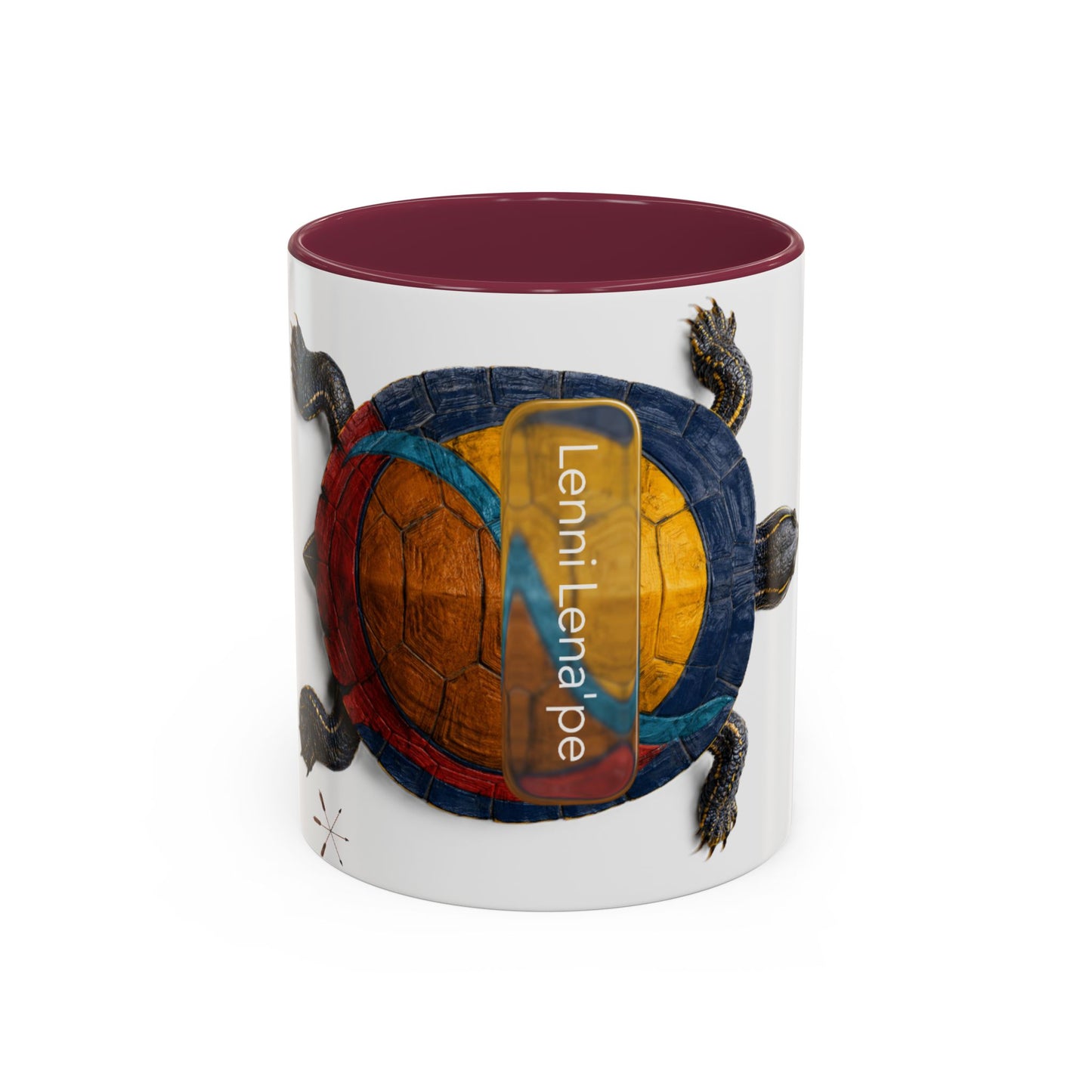 Delaware West Colorful Turtle Coffee Mug — Vibrant Hand-Painted Shell Design (11oz/15oz)