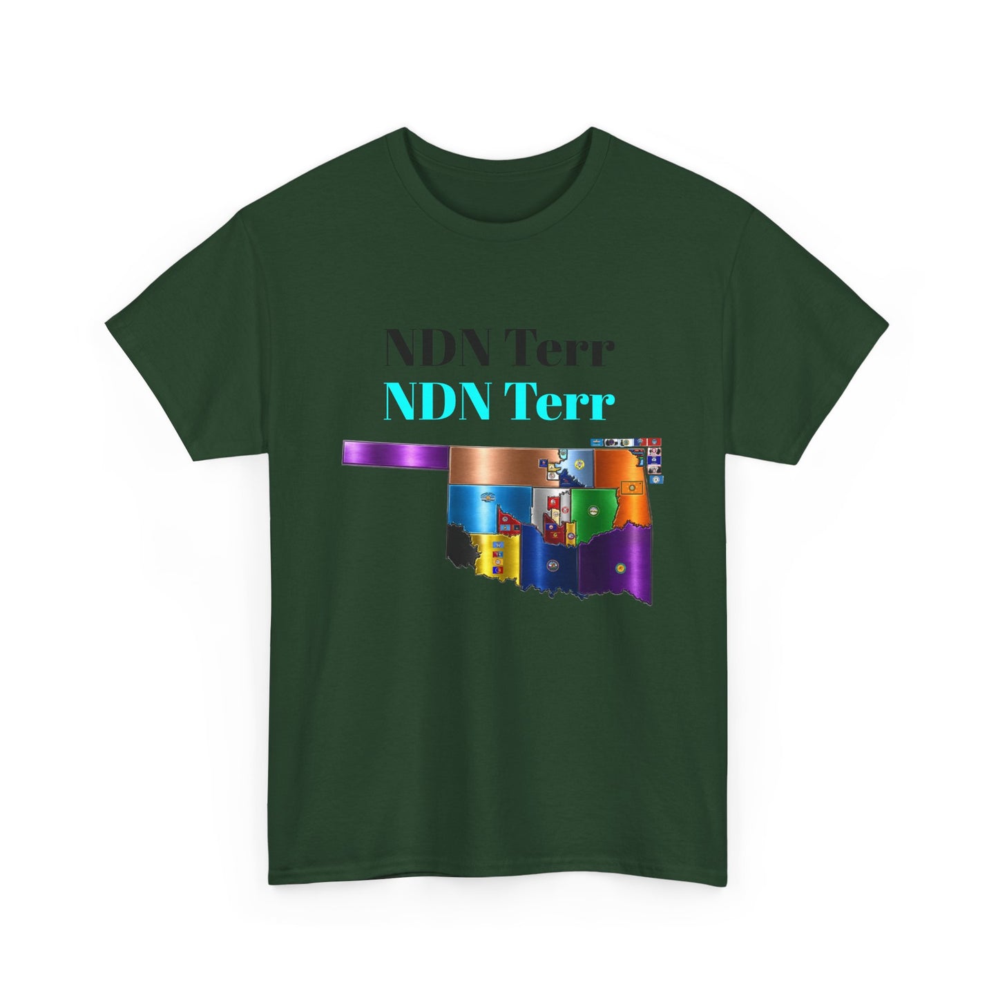 NDN Terr Oklahoma Map Tee — Native Pride Graphic T-Shirt with Arrows