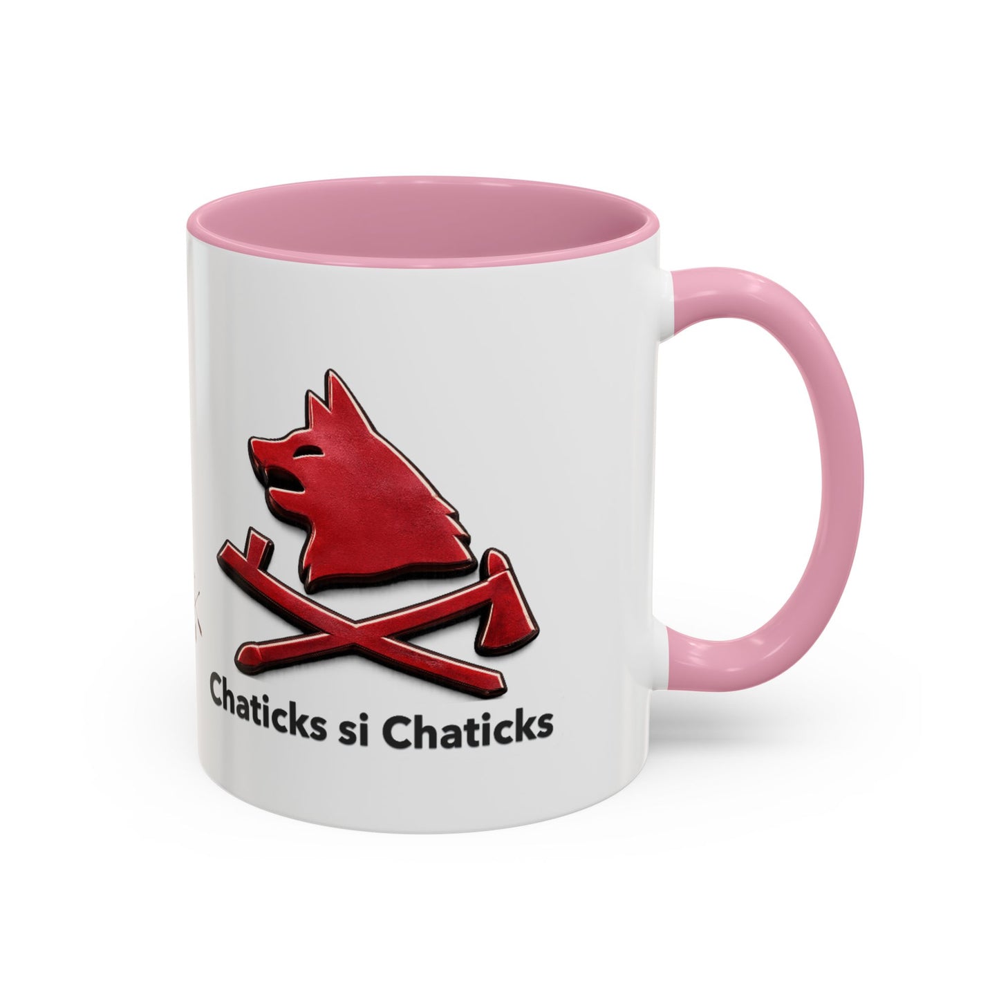 Pawnee Chaticks Si Chaticks Red Wolf Logo Mug — Funny Novelty Coffee Cup (11oz, 15oz)
