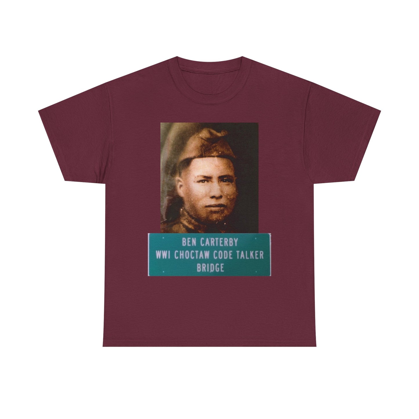 Ben Carterby Choctaw Code Talker T-Shirt — WWII Native American Veteran Tribute