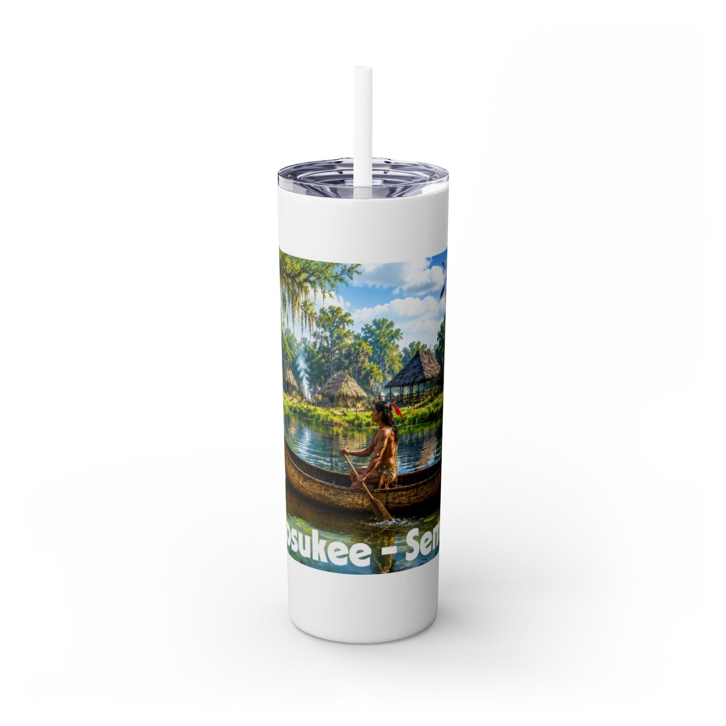Seminole Skinny Tumbler with Straw, 20oz