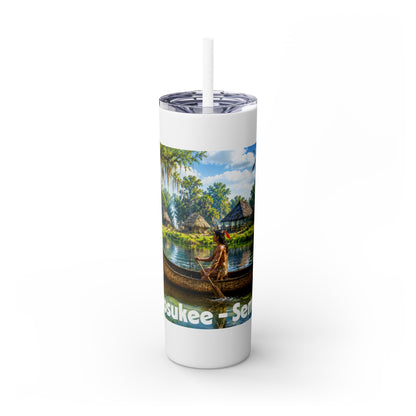 Seminole Skinny Tumbler with Straw, 20oz