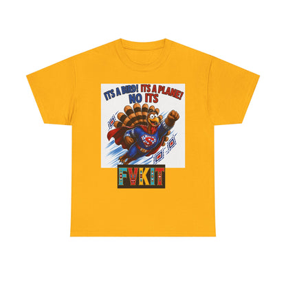 Turkey Superhero "It's a Bird! It's a Plane! No It's" with Arrow Back Print