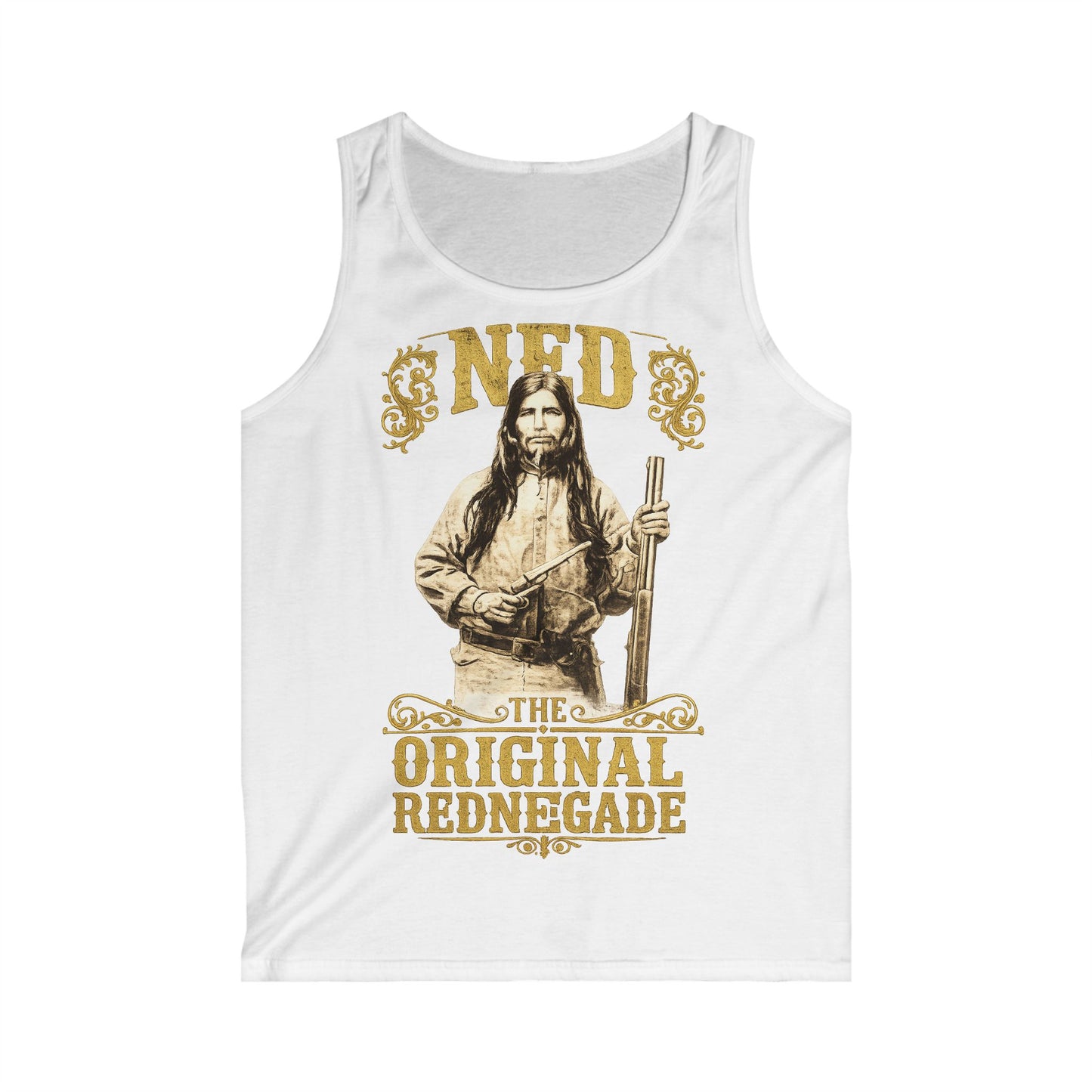 Tank Top — "Ned The Original Rednegade" Vintage Western Graphic