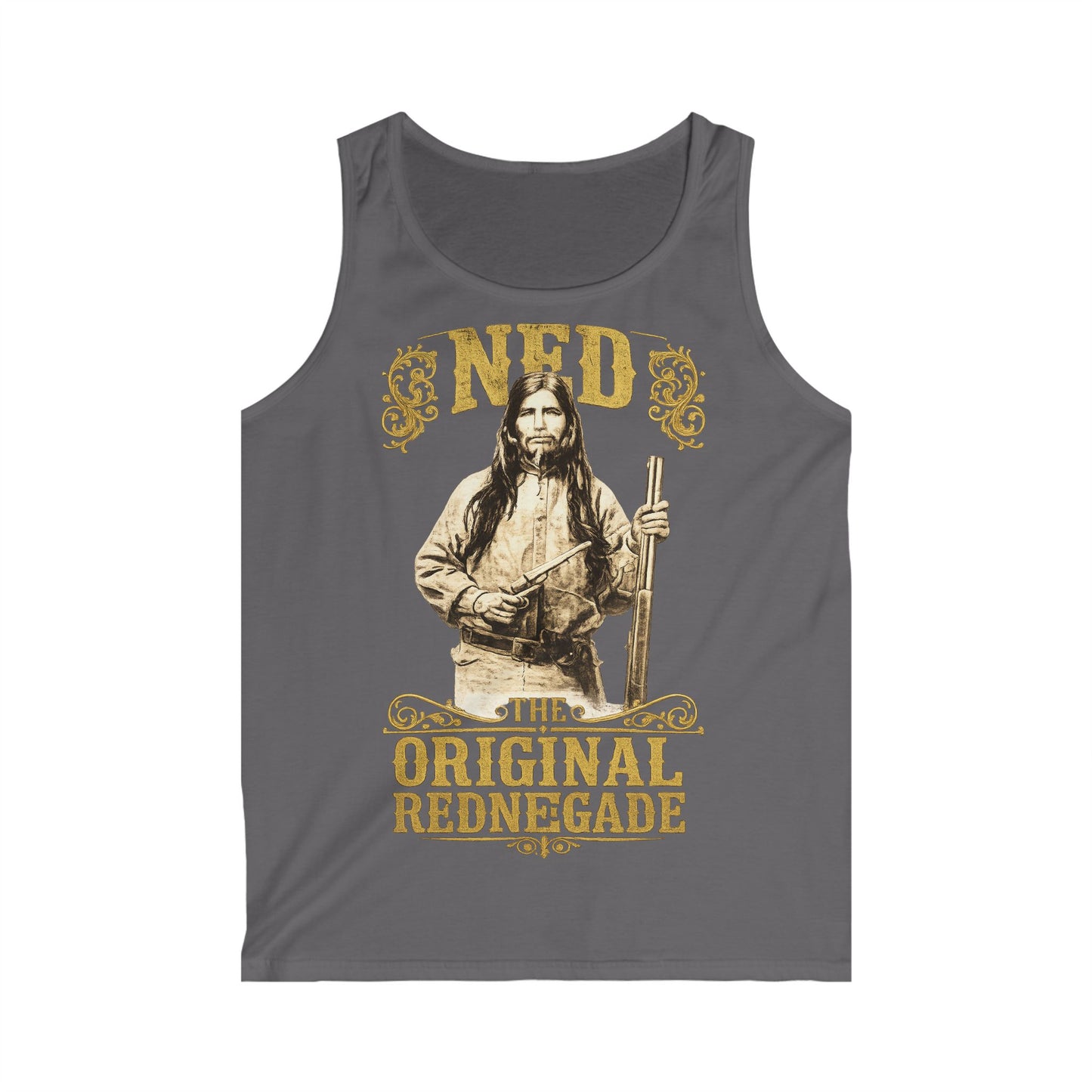 Tank Top — "Ned The Original Rednegade" Vintage Western Graphic