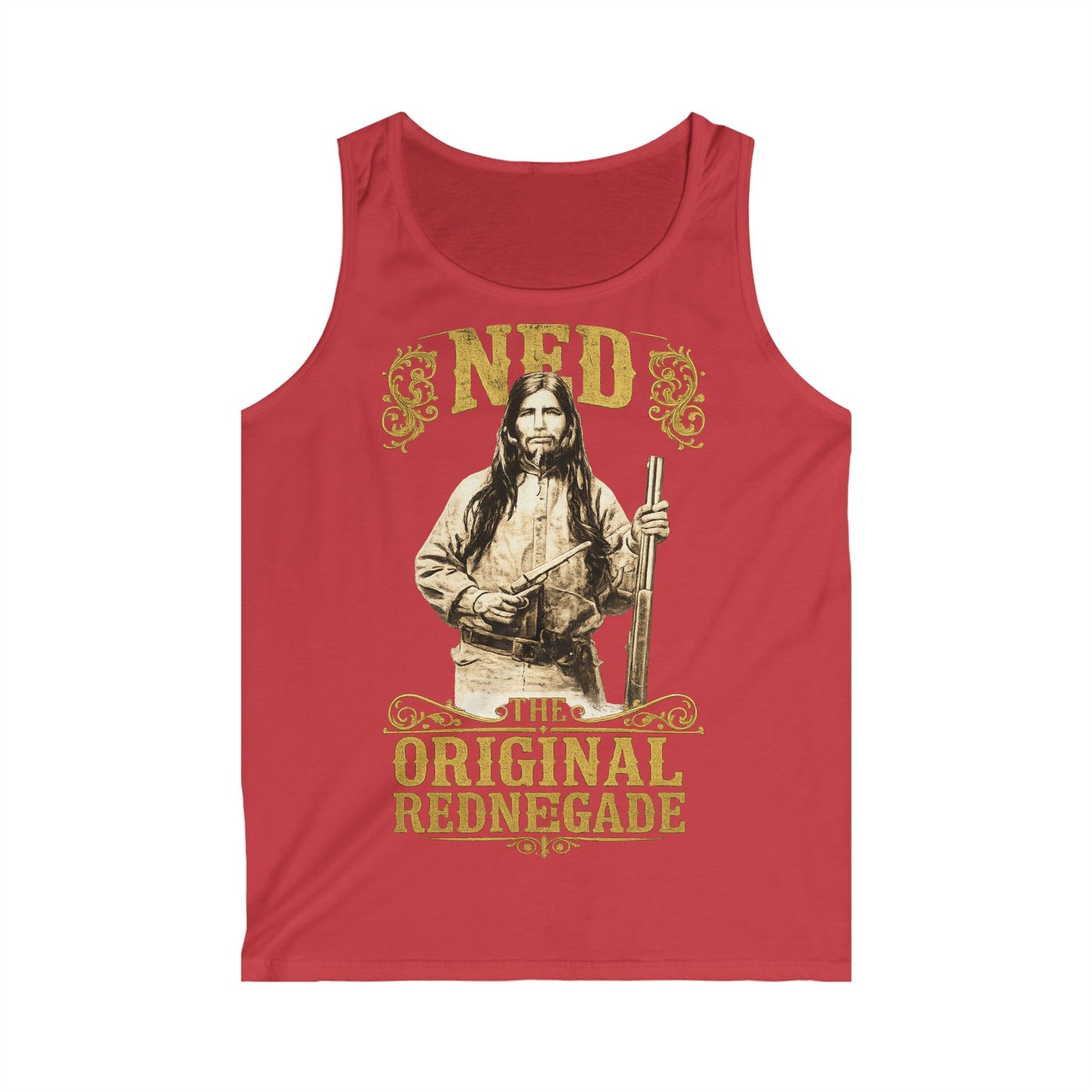 Tank Top — "Ned The Original Rednegade" Vintage Western Graphic