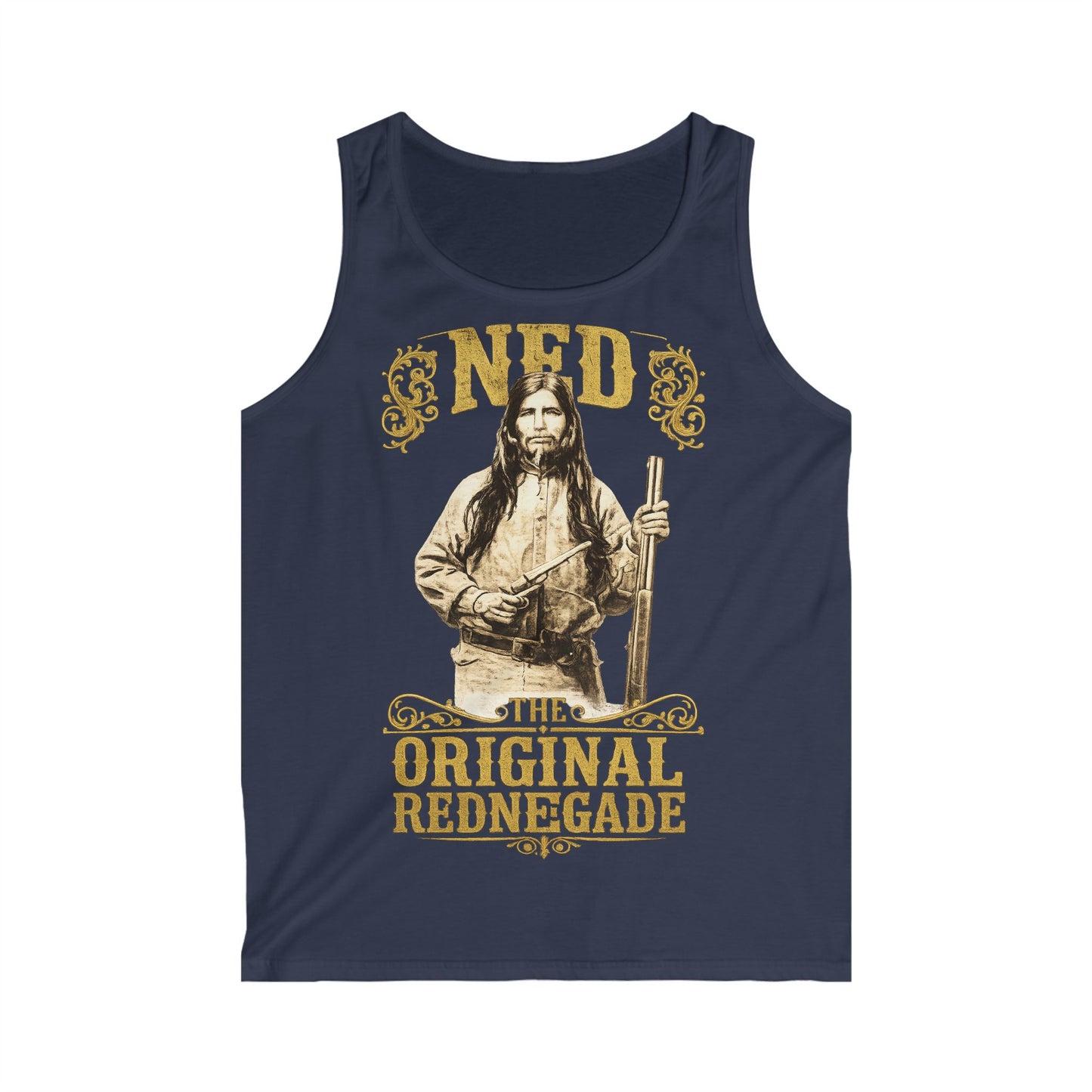 Tank Top — "Ned The Original Rednegade" Vintage Western Graphic