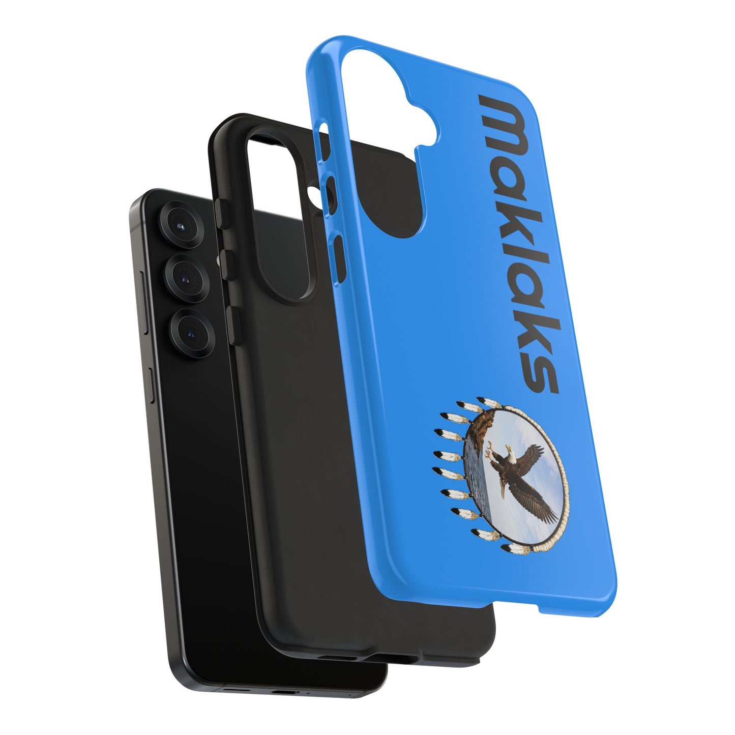 Modoc Blue 'Maklaks' Tough Phone Case with Eagle Drum Design