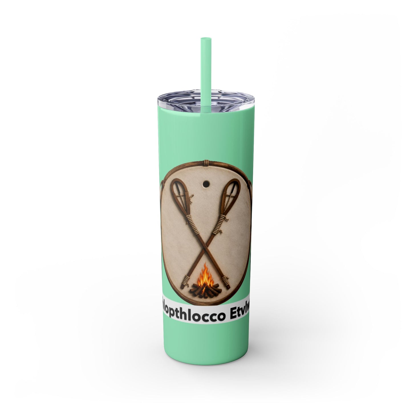Thlopthlocco Skinny Tumbler with Straw, 20oz