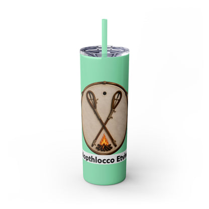 Thlopthlocco Skinny Tumbler with Straw, 20oz
