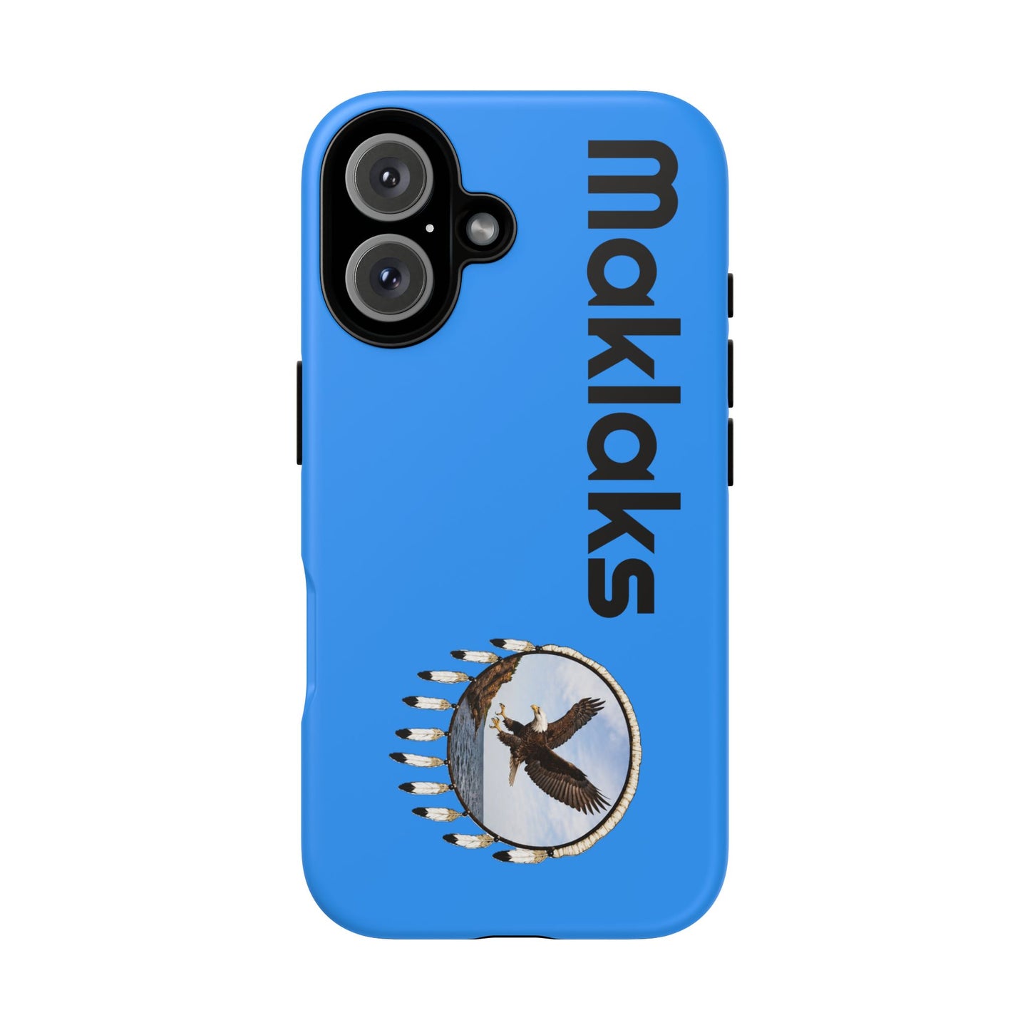 Modoc Blue 'Maklaks' Tough Phone Case with Eagle Drum Design
