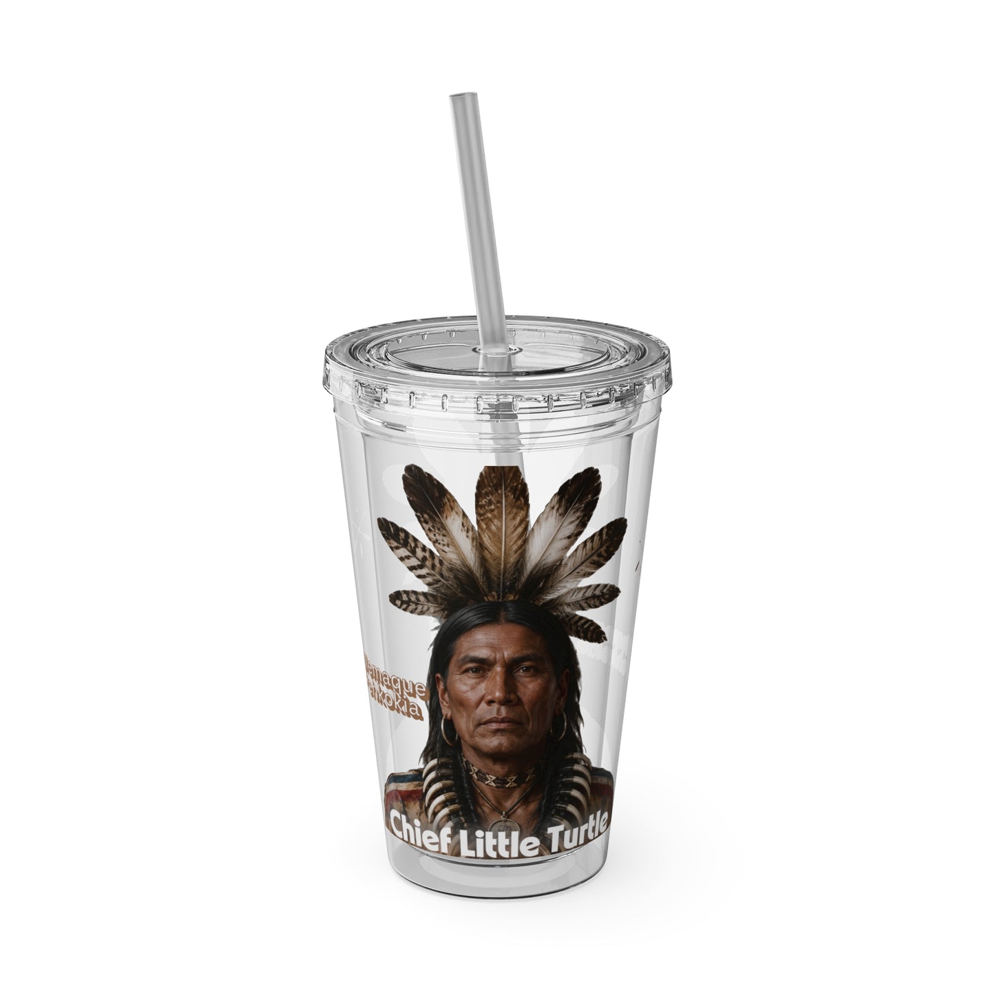Miami Chief Little Turtle Sunsplash 16oz Tumbler with Straw