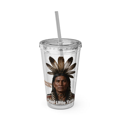 Miami Chief Little Turtle Sunsplash 16oz Tumbler with Straw