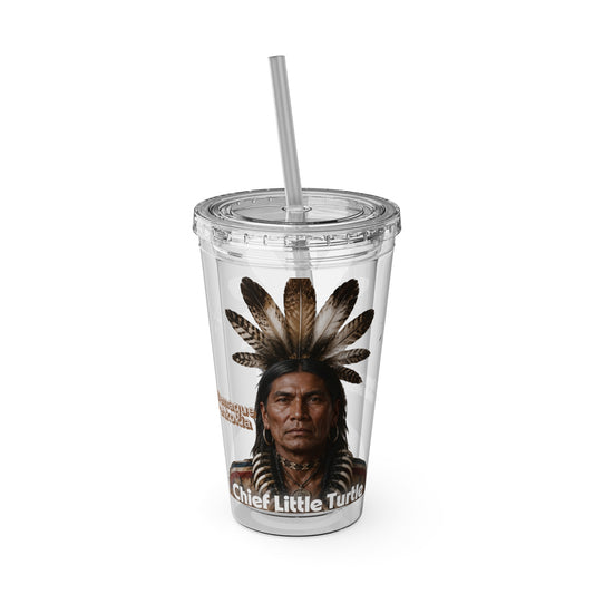 Miami Chief Little Turtle Sunsplash 16oz Tumbler with Straw