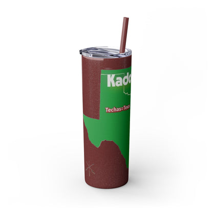 Caddo Kadohadoha Texas Map 20oz Skinny Tumbler with Straw