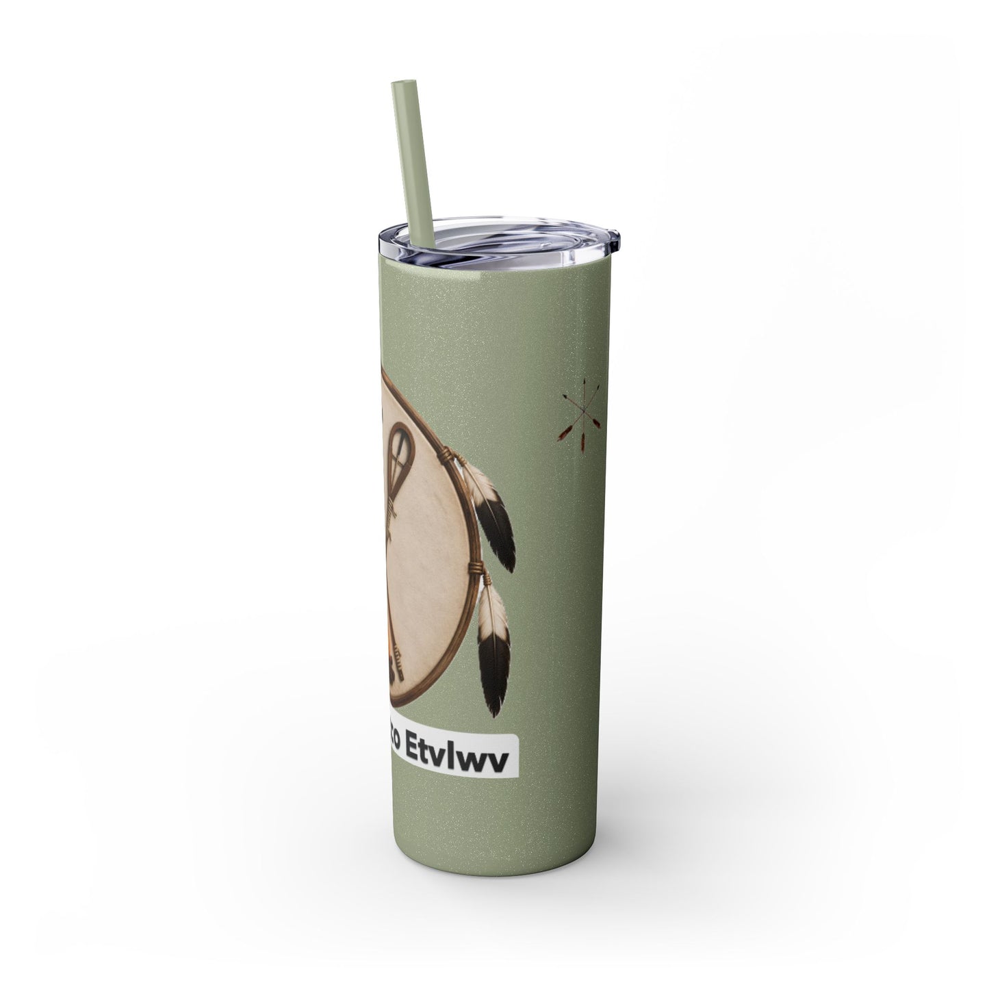 Thlopthlocco Skinny Tumbler with Straw, 20oz