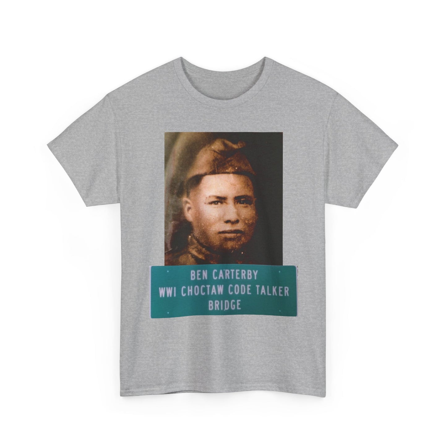 Ben Carterby Choctaw Code Talker T-Shirt — WWII Native American Veteran Tribute