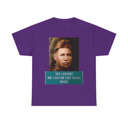 Ben Carterby Choctaw Code Talker T-Shirt — WWII Native American Veteran Tribute